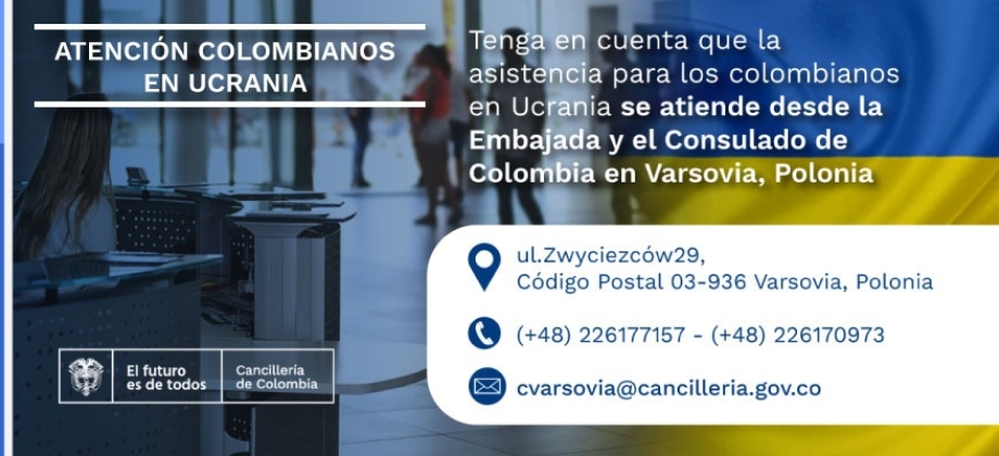 El Consulado de Colombia en Varsovia informa el protocolo preventivo para la comunidad colombiana ante posibles catástrofes naturales o emergencias