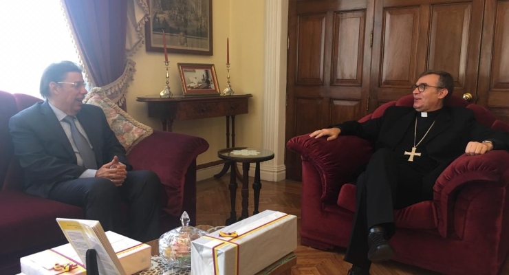 Embajador de Colombia visitó al Nuncio Apostólico de su Santidad en Bolivia, Monseñor Ángelo Accatino