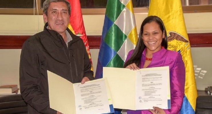 Encargada de Negocios a.i. de la Embajada de Colombia, Martha Patricia Carrillo, acompañó al Ministro de Deportes de Bolivia en la renovación del Memorándum de Entendimiento sobre Cooperación Deportiva con el Ministerio del deporte